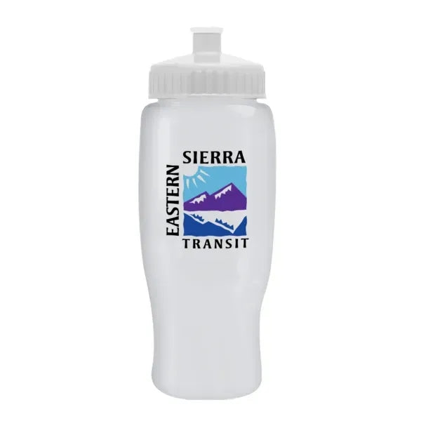 Pedal Pusher 27oz Recycled Transparent Contour Bottle w/Push