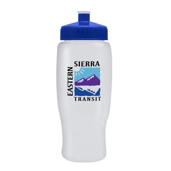 Pedal Pusher 27oz Recycled Transparent Contour Bottle w/Push