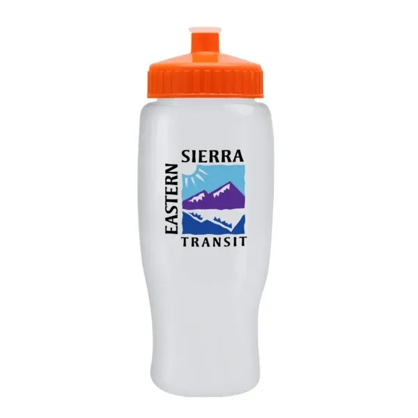 Pedal Pusher 27oz Recycled Transparent Contour Bottle w/Push