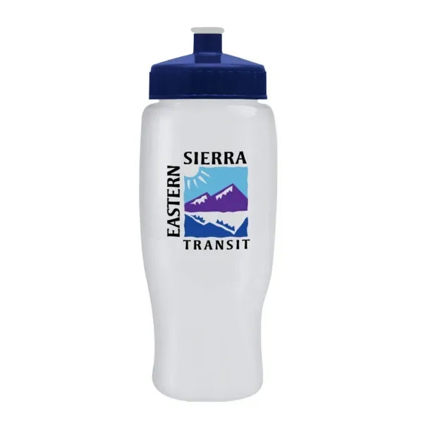 Pedal Pusher 27oz Recycled Transparent Contour Bottle w/Push