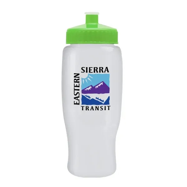 Pedal Pusher 27oz Recycled Transparent Contour Bottle w/Push
