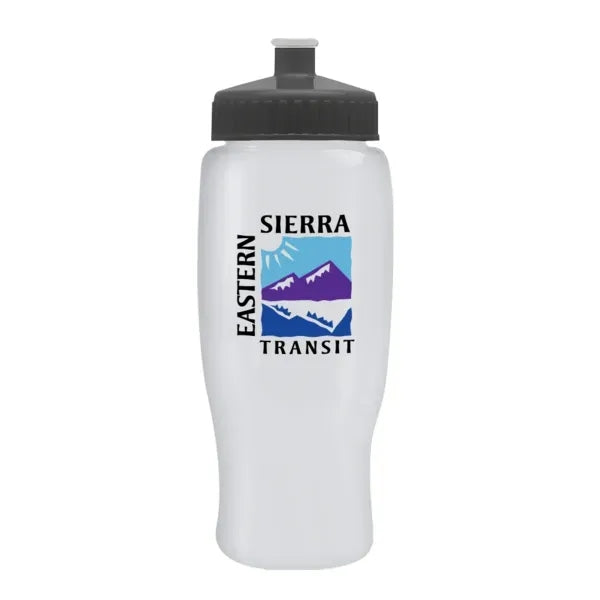 Pedal Pusher 27oz Recycled Transparent Contour Bottle w/Push