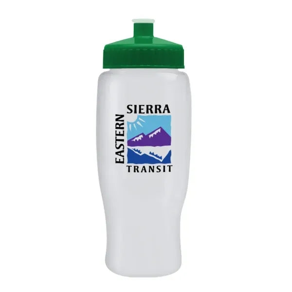 Pedal Pusher 27oz Recycled Transparent Contour Bottle w/Push