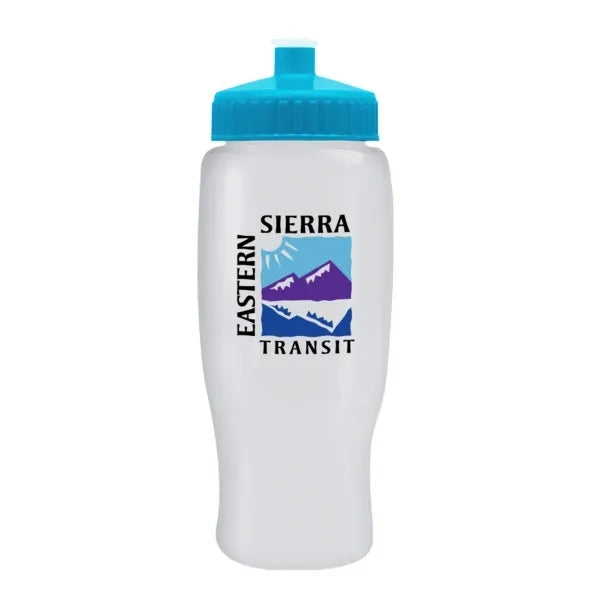 Pedal Pusher 27oz Recycled Transparent Contour Bottle w/Push
