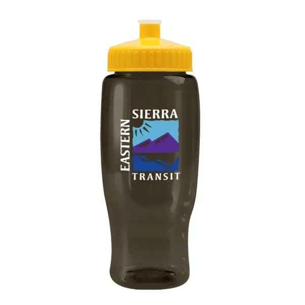 Pedal Pusher 27oz Recycled Transparent Contour Bottle w/Push