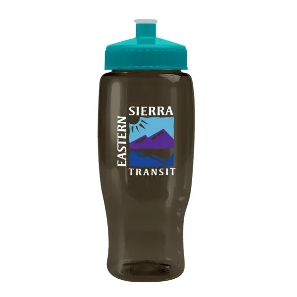 Pedal Pusher 27oz Recycled Transparent Contour Bottle w/Push