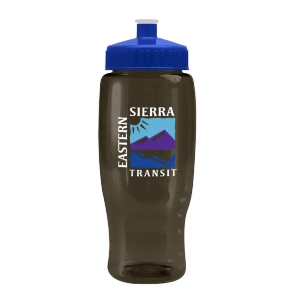 Pedal Pusher 27oz Recycled Transparent Contour Bottle w/Push
