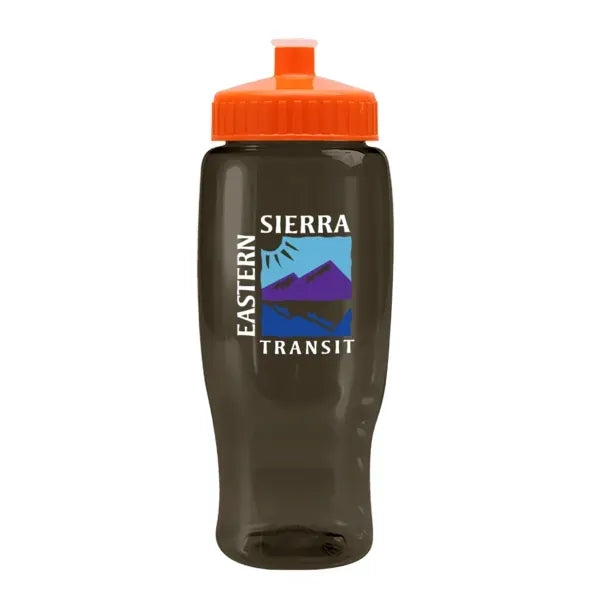 Pedal Pusher 27oz Recycled Transparent Contour Bottle w/Push