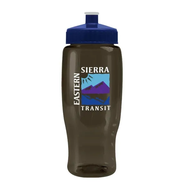 Pedal Pusher 27oz Recycled Transparent Contour Bottle w/Push