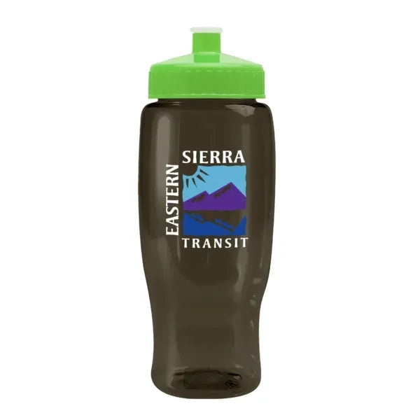 Pedal Pusher 27oz Recycled Transparent Contour Bottle w/Push