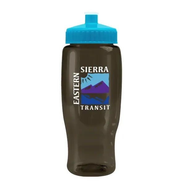 Pedal Pusher 27oz Recycled Transparent Contour Bottle w/Push