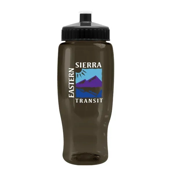 Pedal Pusher 27oz Recycled Transparent Contour Bottle w/Push