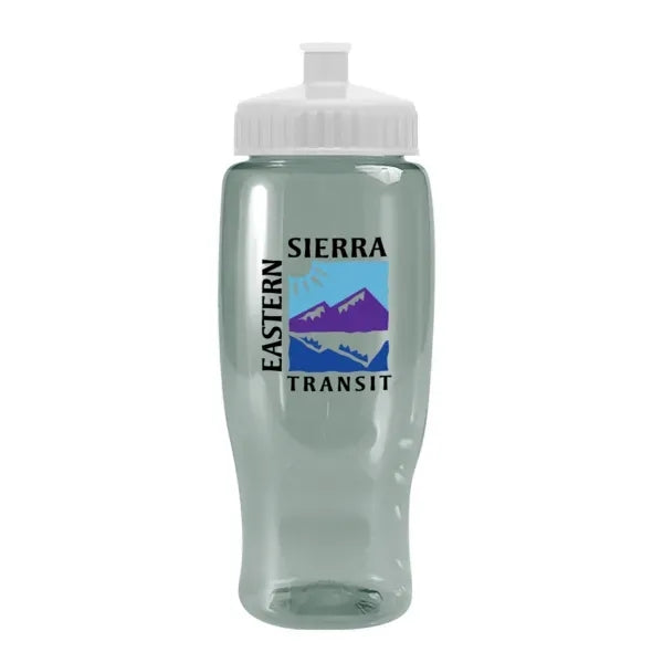 Pedal Pusher 27oz Recycled Transparent Contour Bottle w/Push