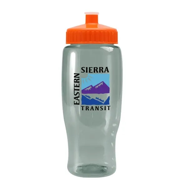 Pedal Pusher 27oz Recycled Transparent Contour Bottle w/Push