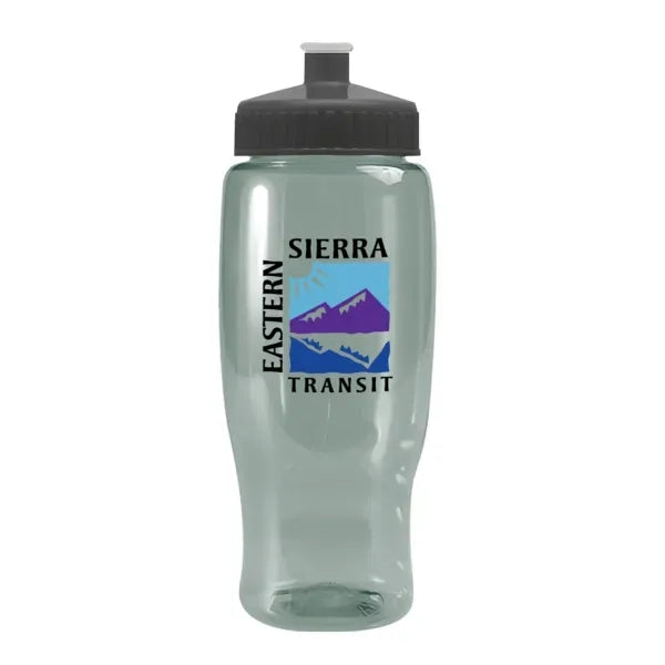 Pedal Pusher 27oz Recycled Transparent Contour Bottle w/Push