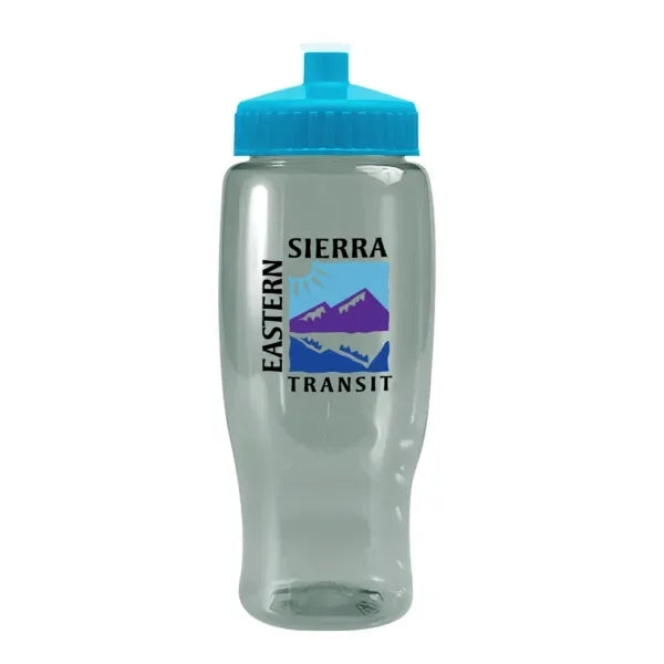 Pedal Pusher 27oz Recycled Transparent Contour Bottle w/Push