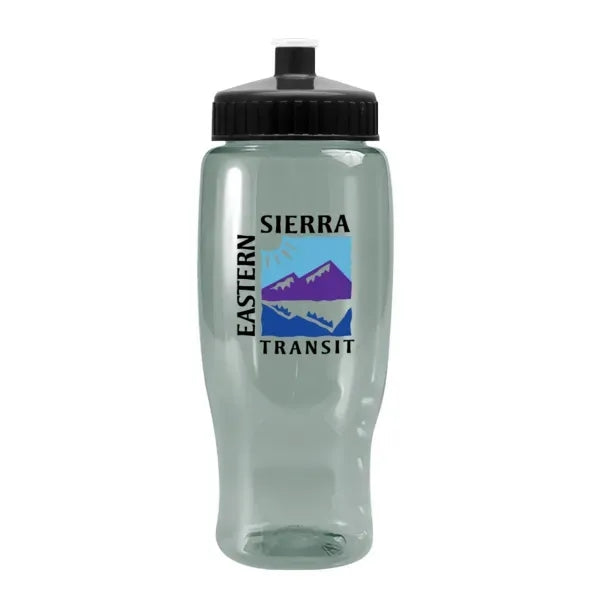 Pedal Pusher 27oz Recycled Transparent Contour Bottle w/Push