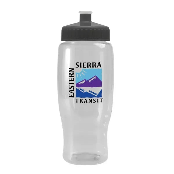 Pedal Pusher 27oz Recycled Transparent Contour Bottle w/Push