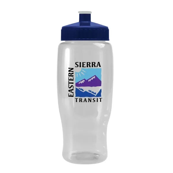 Pedal Pusher 27oz Recycled Transparent Contour Bottle w/Push