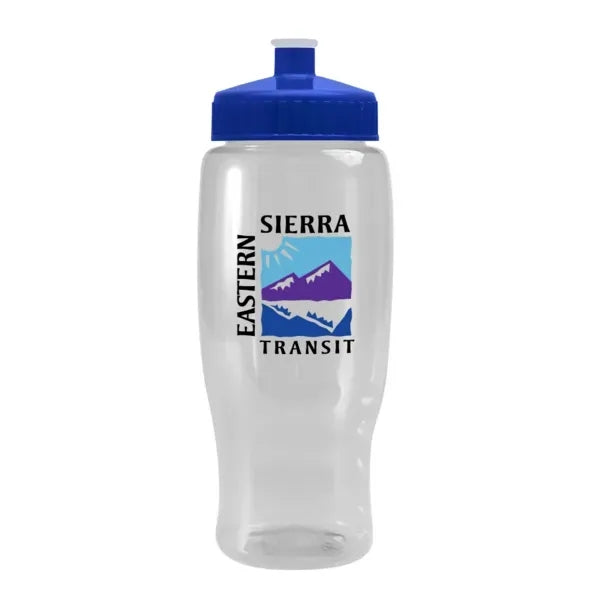 Pedal Pusher 27oz Recycled Transparent Contour Bottle w/Push