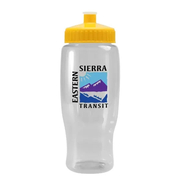 Pedal Pusher 27oz Recycled Transparent Contour Bottle w/Push
