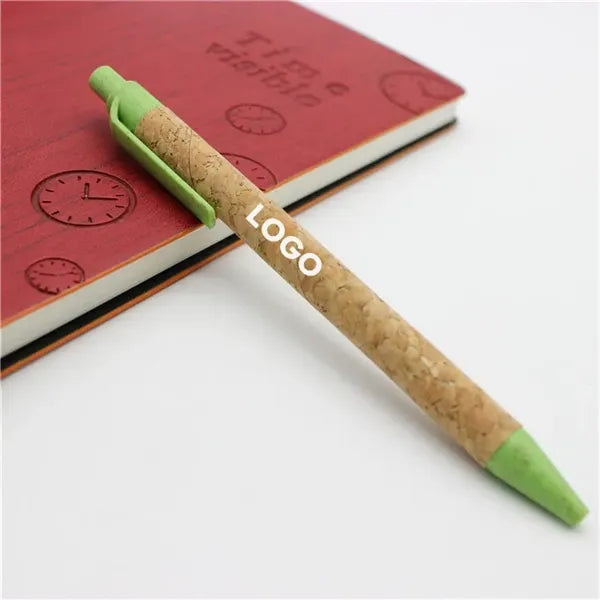 Recycled Cork Barrel Wheat Straw Grip Ballpoint Pen