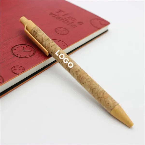 Recycled Cork Barrel Wheat Straw Grip Ballpoint Pen