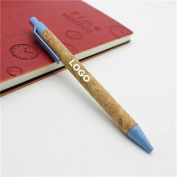 Recycled Cork Barrel Wheat Straw Grip Ballpoint Pen