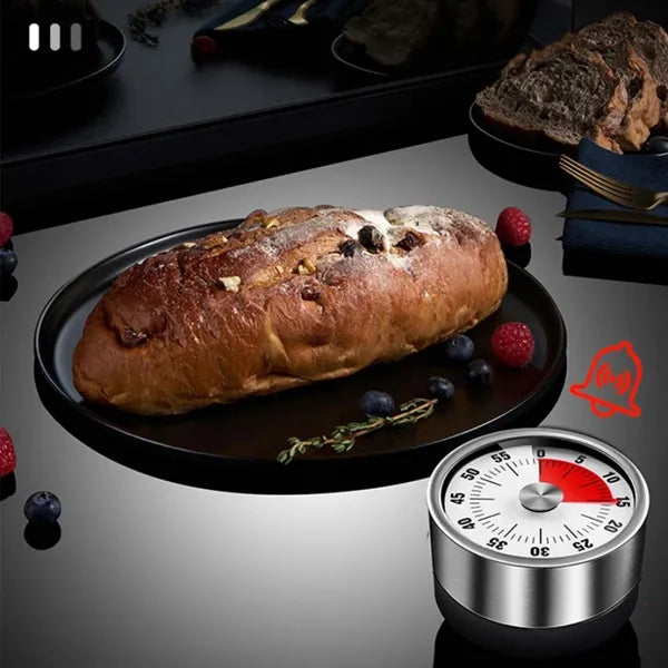 Kitchen school magnetic stainless steel mechanical timer