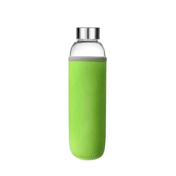 17 Oz Customizable Clear Glass Sports Water Bottle
