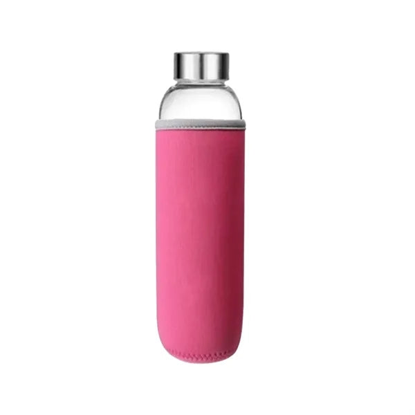 17 Oz Customizable Clear Glass Sports Water Bottle