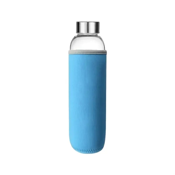 17 Oz Customizable Clear Glass Sports Water Bottle