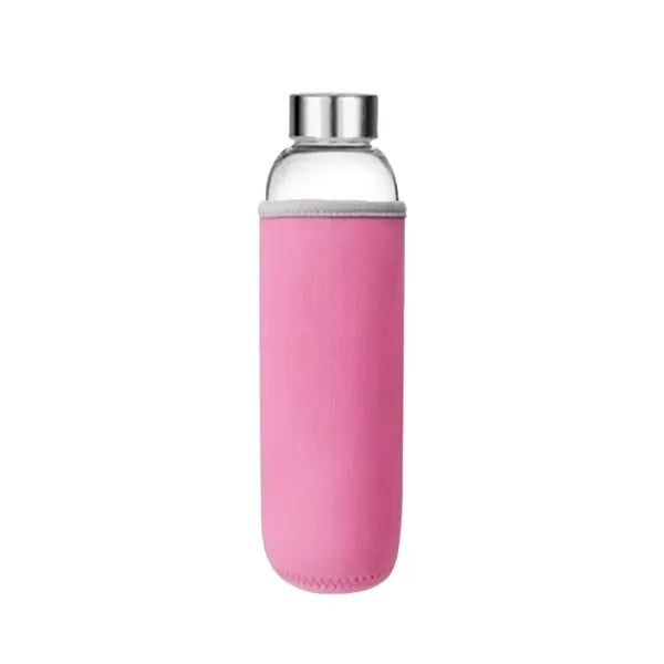 17 Oz Customizable Clear Glass Sports Water Bottle