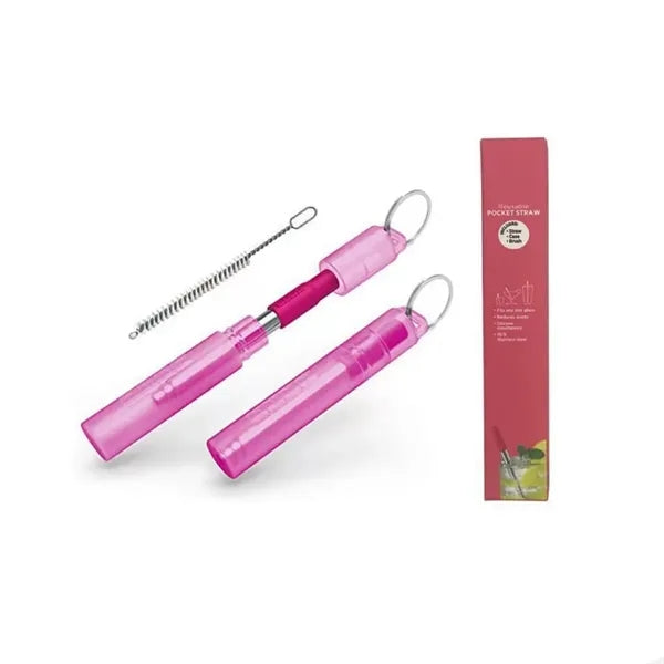 Straws Foldable Stainless Steel Straw Set with Case