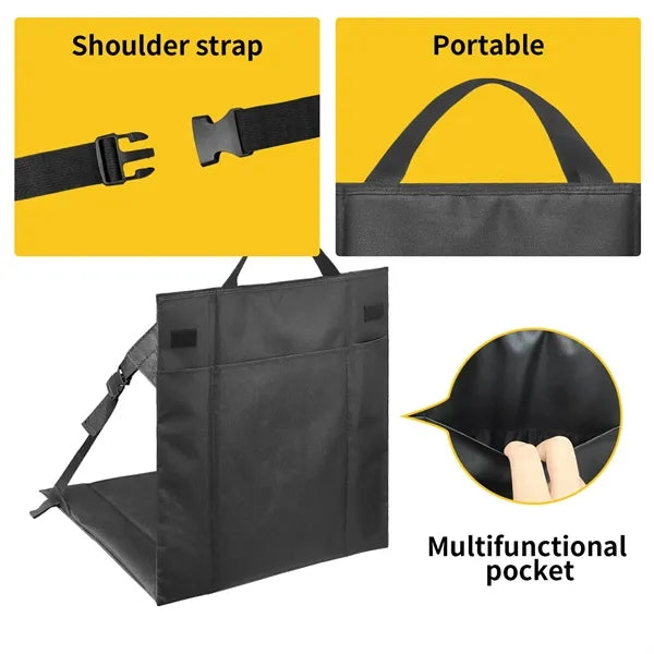 Folding Stadium Seat Cushion With Backrest