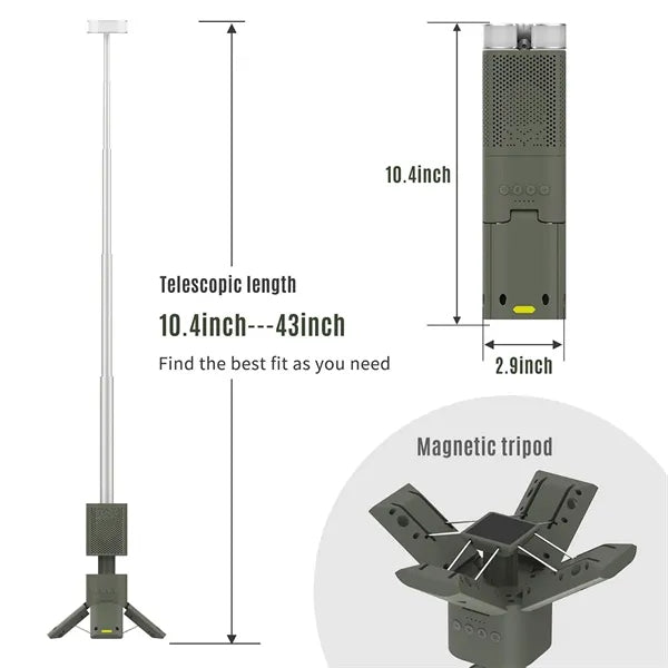 13400mAh Rechargeable Camping Lantern - IPX5, Telescopic