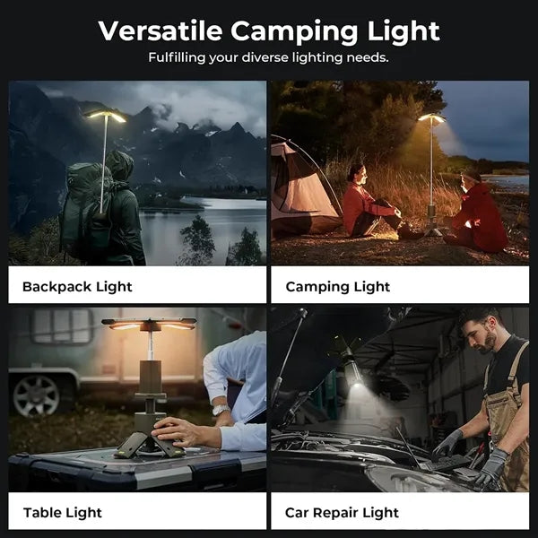 13400mAh Rechargeable Camping Lantern - IPX5, Telescopic