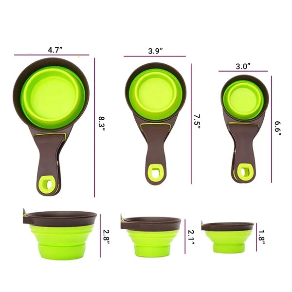 Premium Silicone Foldable Pet Bowl with Clip