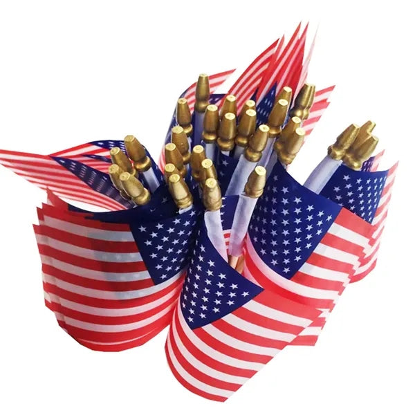 4x6 Inch American Hand Held Stick Flags