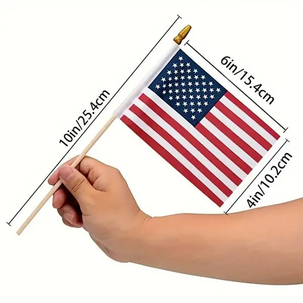 4x6 Inch American Hand Held Stick Flags