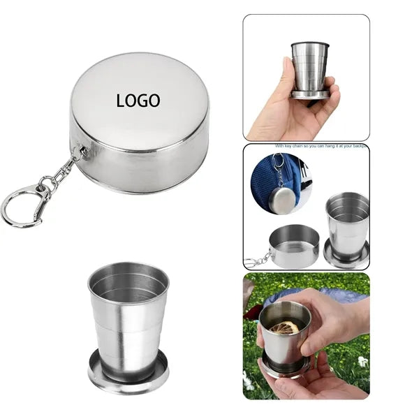 Portable Collapsible Stainless Steel Water Cup