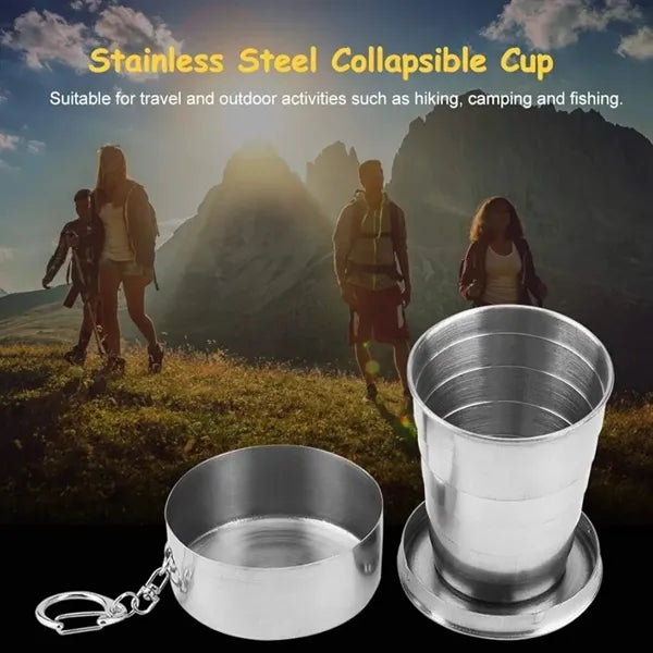 Portable Collapsible Stainless Steel Water Cup