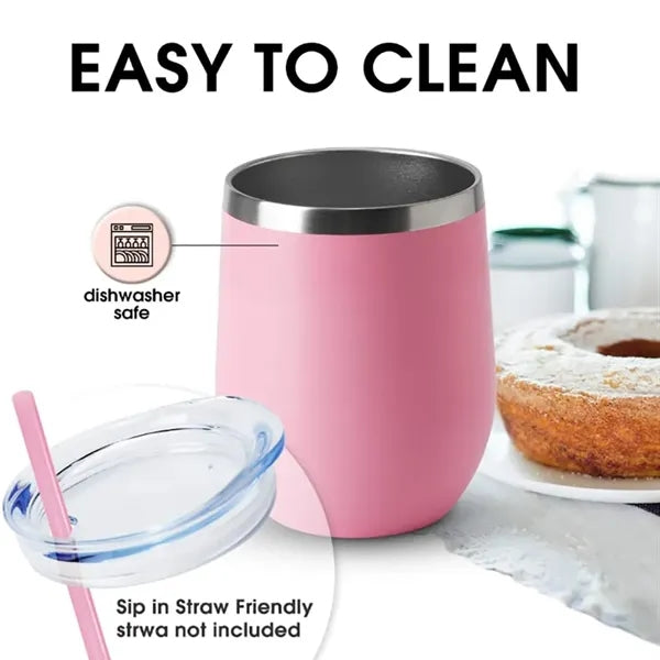 12 Oz. Eggshell Cup Double Wall 304 Stainless Steel