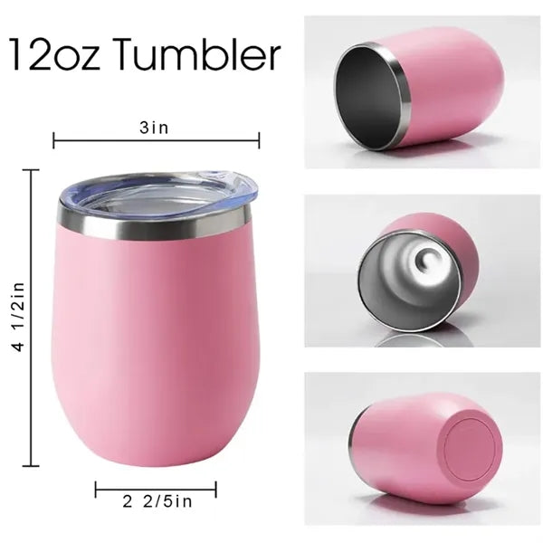 12 Oz. Eggshell Cup Double Wall 304 Stainless Steel