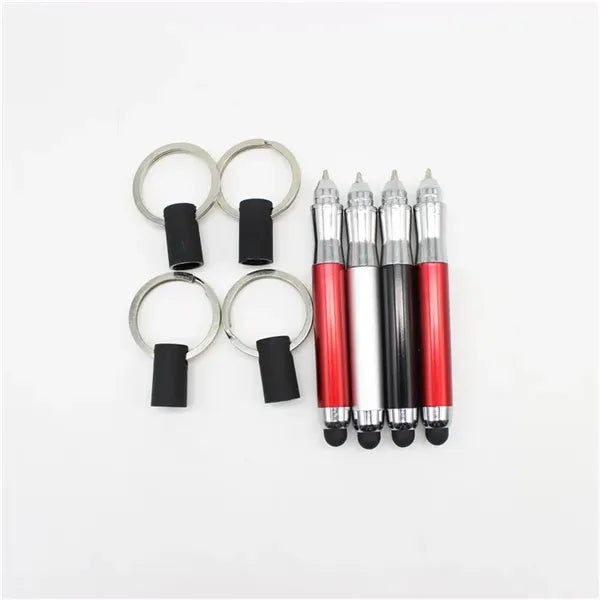 Touch Screen 3-in-1 Ballpoint Keychain Capacitive Stylus Pen