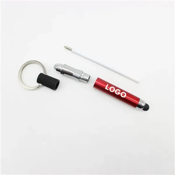 Touch Screen 3-in-1 Ballpoint Keychain Capacitive Stylus Pen