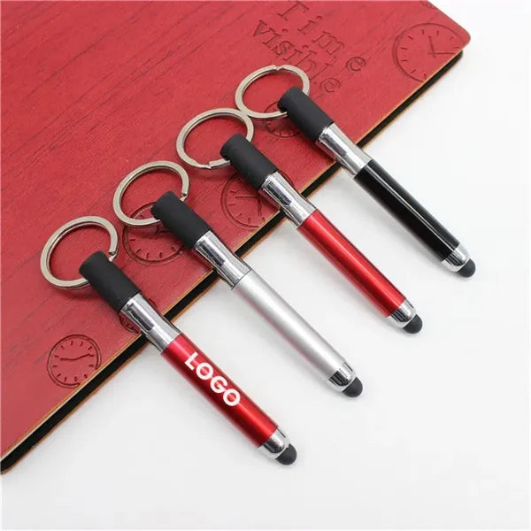 Touch Screen 3-in-1 Ballpoint Keychain Capacitive Stylus Pen