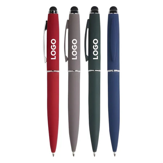 Delicate Touch Stylus Metal Pens Rubberized & Twist-action