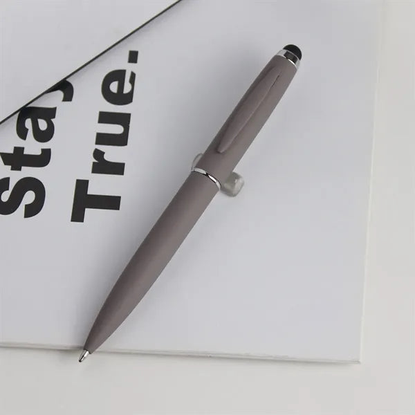 Delicate Touch Stylus Metal Pens Rubberized & Twist-action