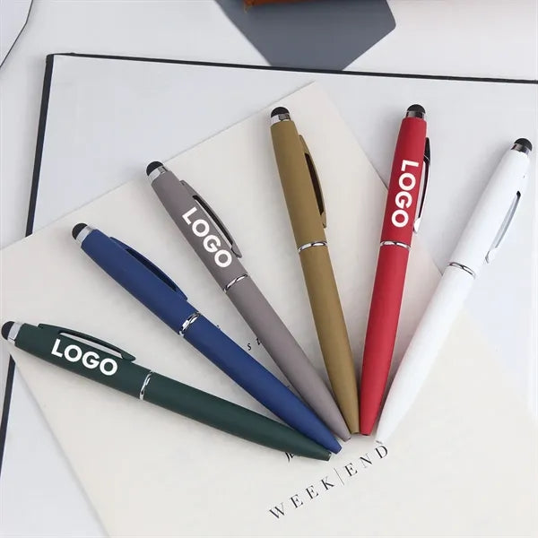 Delicate Touch Stylus Metal Pens Rubberized & Twist-action